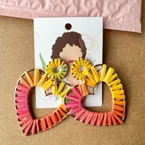 Heart rainbow earrings